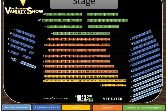 V - The Ultimate Variety Show at Planet Hollywood Resort and Casino - How the 75-minute visit fits your day